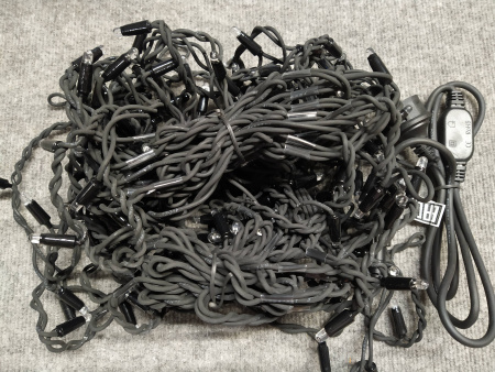 Гирлянда - бахрома  4.8 х 0.6м, белые диоды, мерцающая