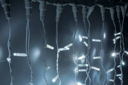 Светодиодный мерцающий занавес "Дождь", IP65, 2x3м, белый