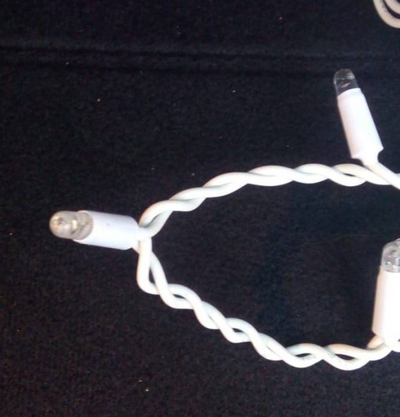 Гирлянда бахрома 4.8 х 0.6 м, холодная белая, каучук