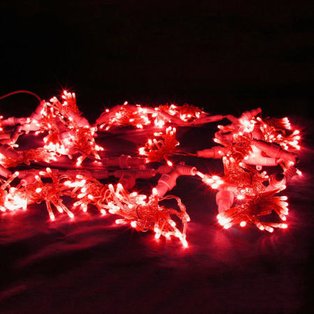 Светодиодный занавес "Дождь", 2 х 3м. красные диоды