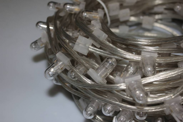 Гирлянда на деревья Клип Лайт мерцающий, 100 м, синий (blue flash)