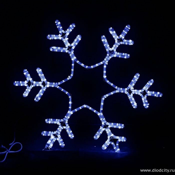 Светодиодная  Снежинка 76 * 76 см, синяя