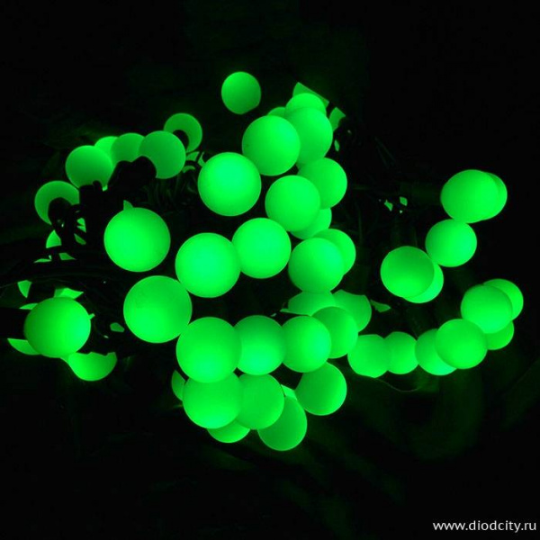Гирлянда "Мультишарики", длина 15 м, D - 25 мм, зеленый