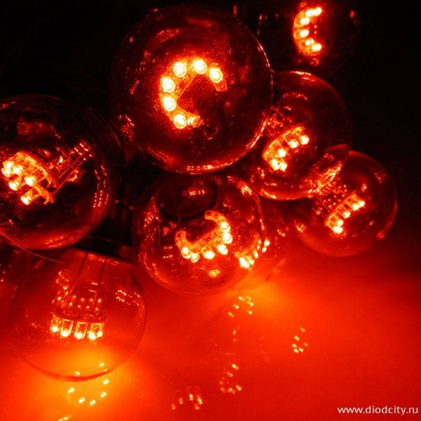 Гирлянда Белт Лайт 25 ламп, цвет красный, длина 10 м