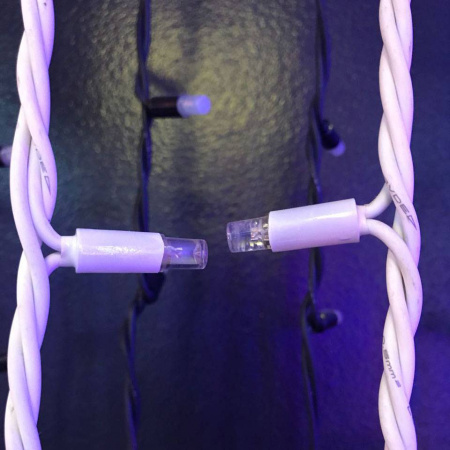 Световой занавес "Дождь" 2*9м, белые диоды, провод каучук