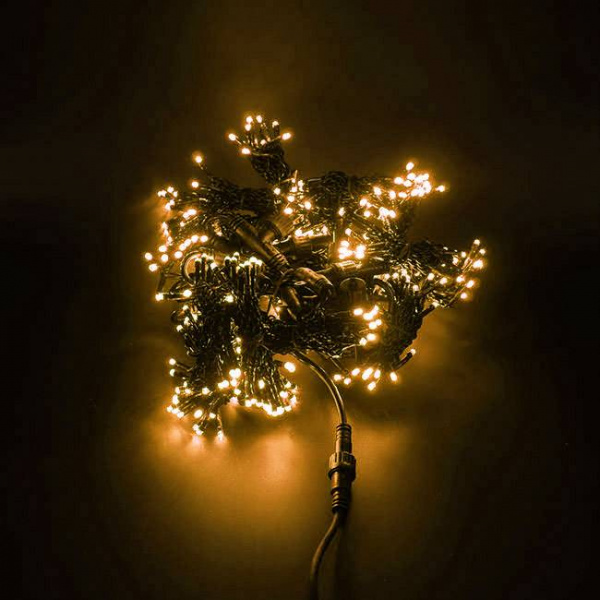 Светодиодный мерцающий занавес "Дождь", IP65, 2x6м, желтый Светодиодный мерцающий занавес "Дождь", IP65, 2x6м, желтый