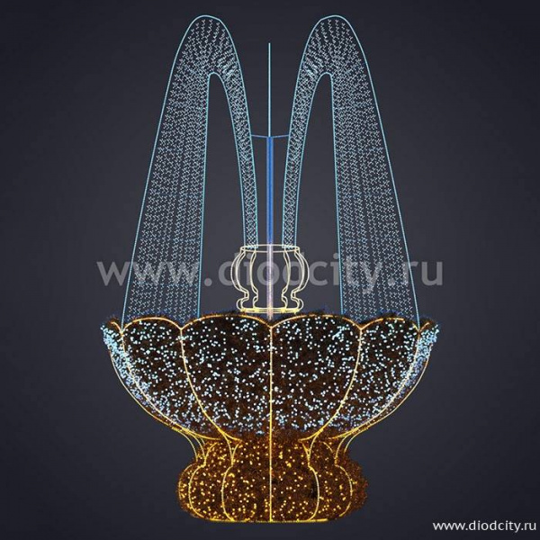 Световой фонтан «Классик Lite», 3 луча