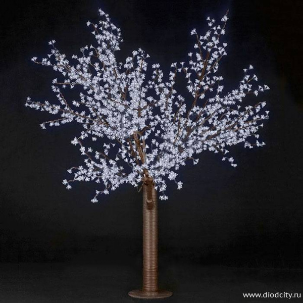 Светодиодное дерево"Сакура" 1.9 х 1.5м, белое
