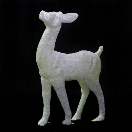 Световые акриловые фигуры "Пара благородных оленей", белые