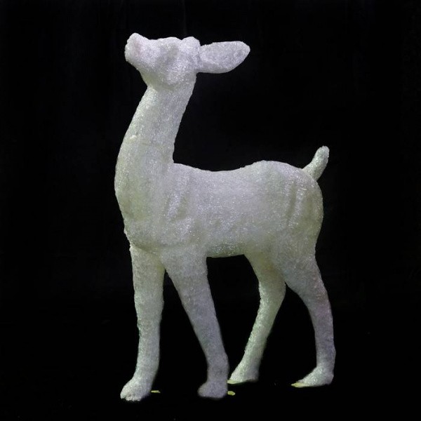 Световые акриловые фигуры "Пара благородных оленей", белые