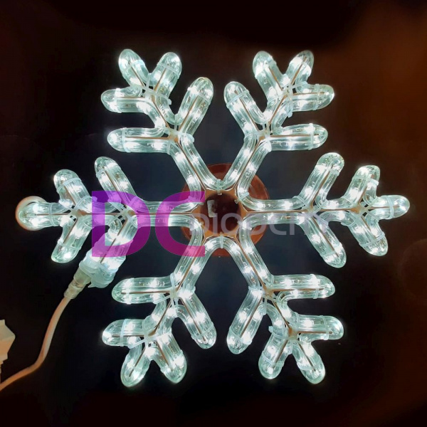 Светодиодная снежинка 40 см, цвет в ассортименте
