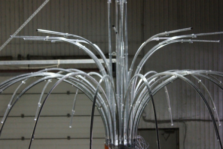 Светодиодный фейерверк "Двойной фонтан Магнолия" D - 2.8м, 35 лучей