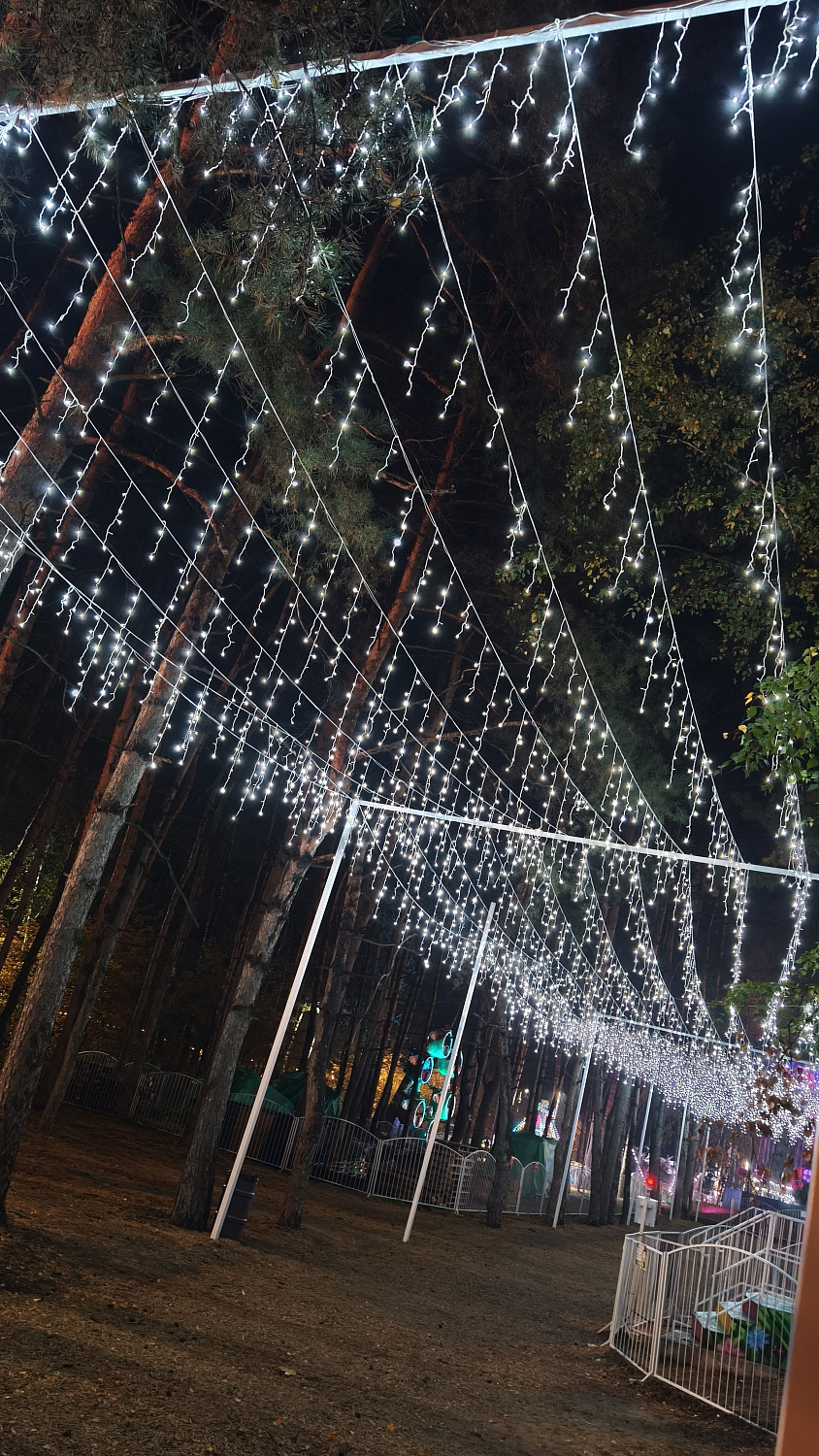 Светодиодная бахрома 3*0.5 м, герметичный колпачок, мерцающая, белая