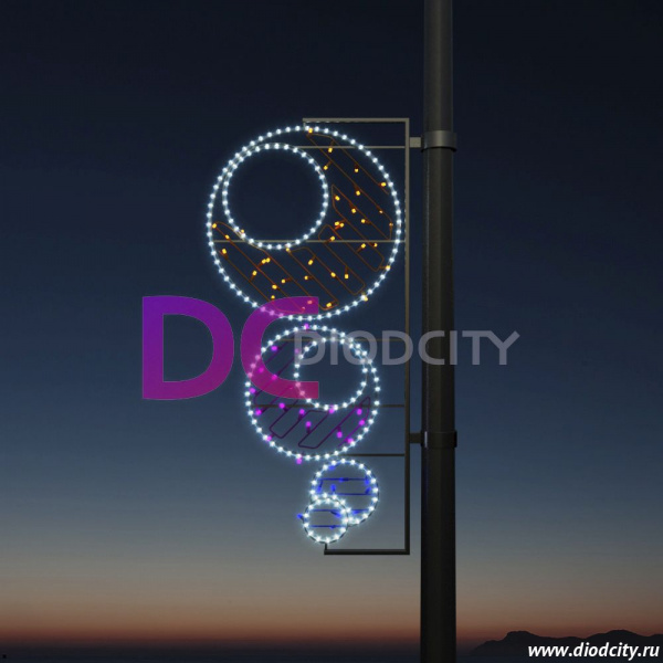 Светодиодная консоль "Разноцветие форм-2", 150*60 см Светодиодная консоль "Разноцветие форм-2", 150*60 см