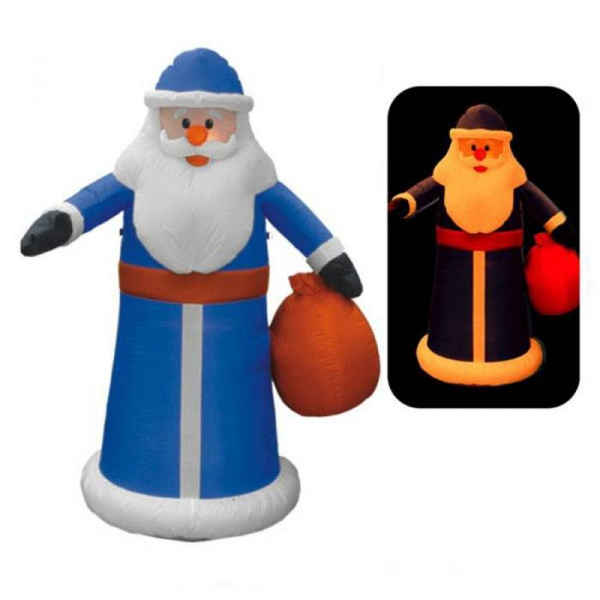 Фигура надувная "Дед Мороз в синем халате"  1.8 м