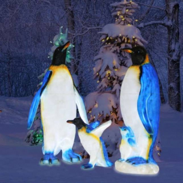 Объемная фигура из стекловолокна "Пингвин папа", 130*75*35 см, 24 В