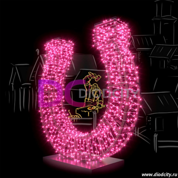 Гирлянда-нить Стринг Лайт, мерцающая, 10м, провод прозрачный, цвет розовый