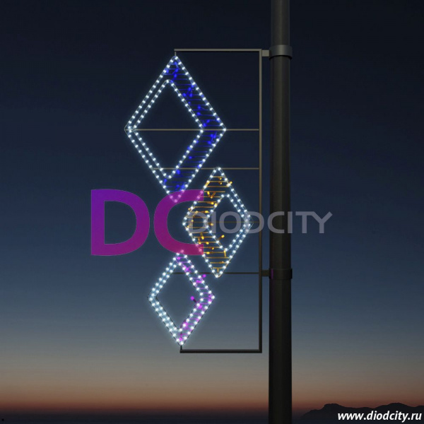 Светодиодная консоль "Разноцветие форм" 150*60 см Светодиодная консоль "Разноцветие форм" 150*60 см