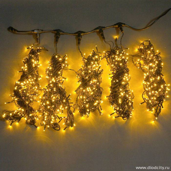 Гирлянда "Клип Лайт Спайдер" 5х20 м, желтые  диоды, мерцающая