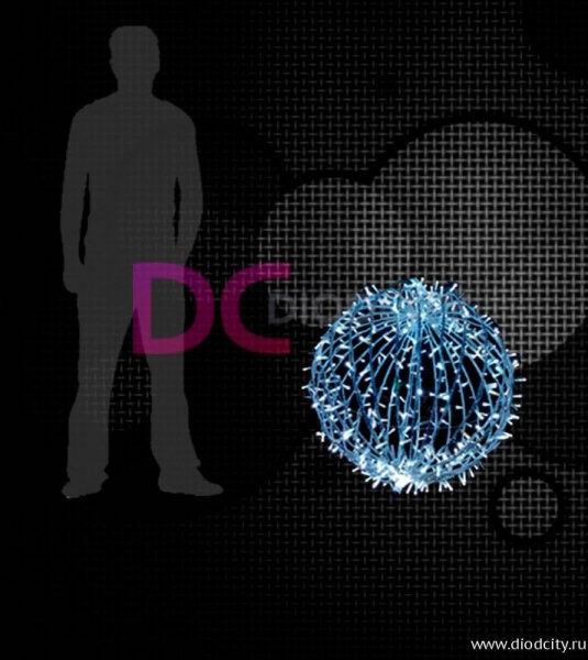 Световой шар мерцающий, 80 см, белый