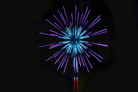 Светодиодный фейерверк "Шар" 3 х 3 м, мульти, 52 луча