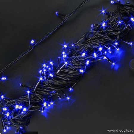 Гирлянда-нить Стринг Лайт, с мерцанием, 10м, цвет синий, 24В