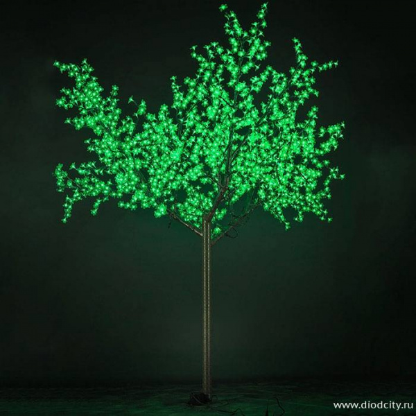 Светодиодное дерево"Сакура" 2.5 х 2.0м, зеленое