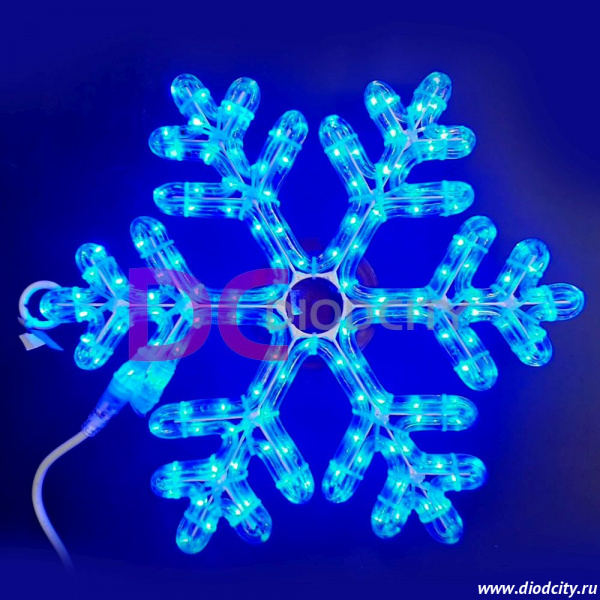 Светодиодная снежинка 40 см, цвет в ассортименте