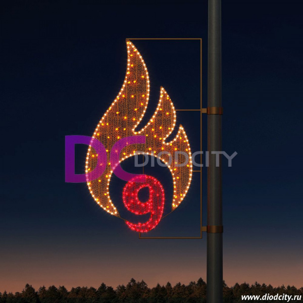 Световая консоль "9 МАЯ" 156*86 см Световая консоль "9 МАЯ" 156*86 см