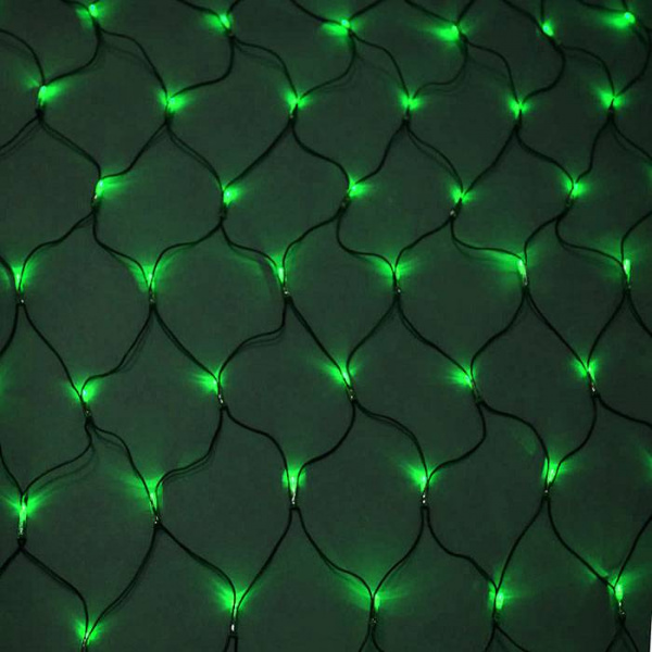 Гирлянда - сеть светодиодная 2 х 1.5 м, зеленая, с контроллером