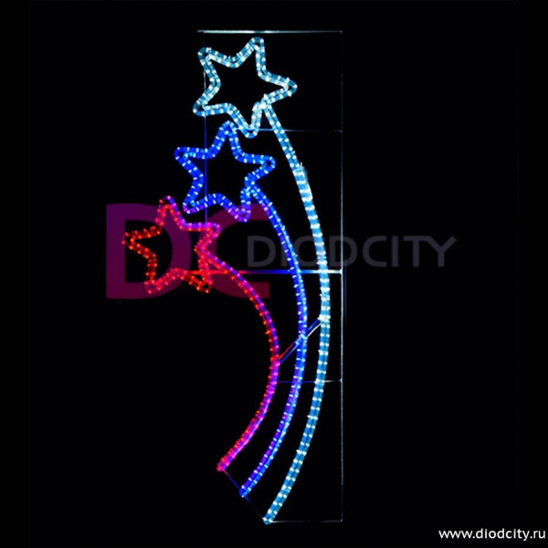 Светодиодная консоль" Звездный триколор" 120х53 см Светодиодная консоль" Звездный триколор" 120х53 см